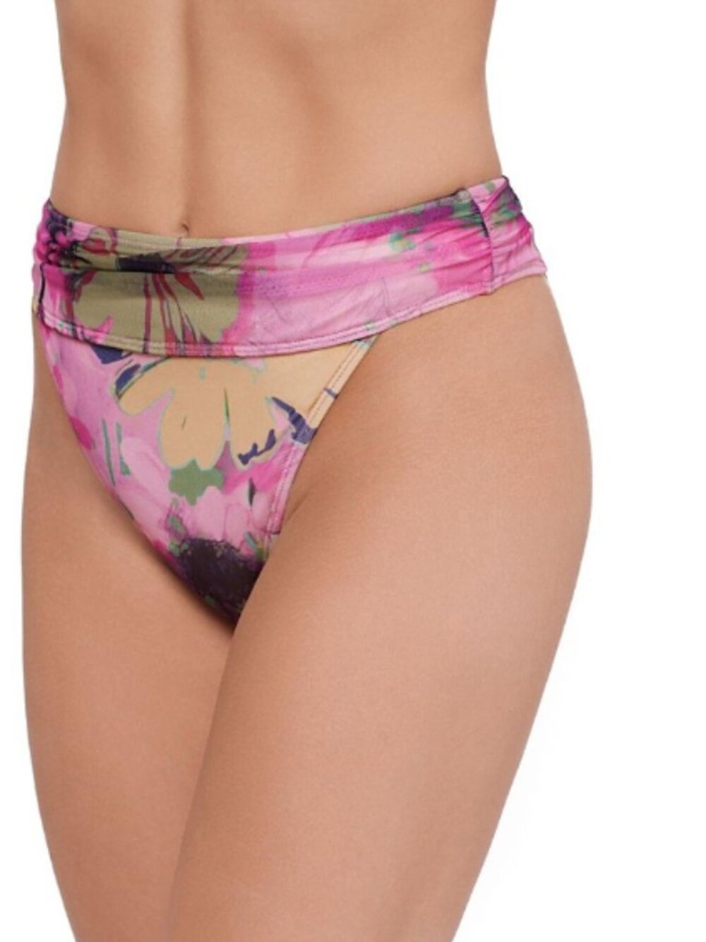 Steve Madden High Leg High Waist Bikini Swim Bottoms Multicolor Size S 12580